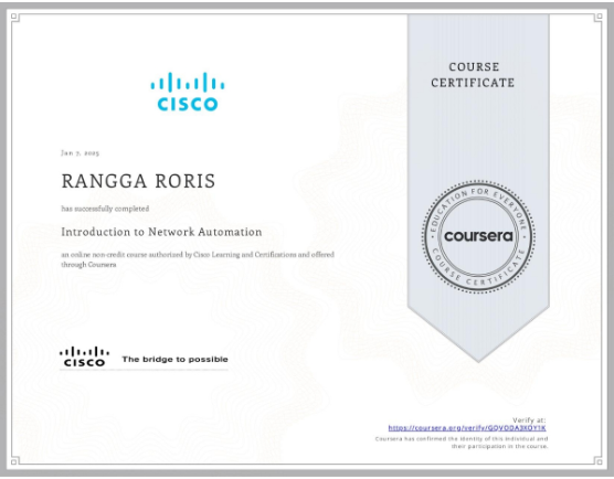 Course Certificate